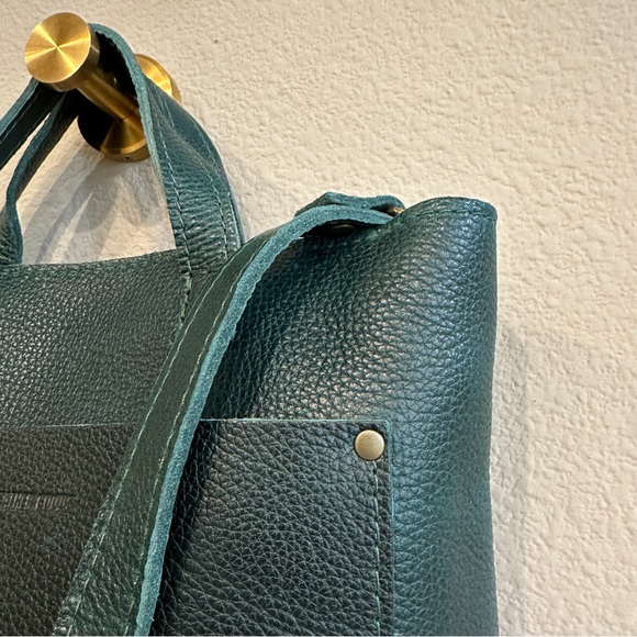 Portland Leather Goods (PLG) GREEN lagoon mini Tote Bag - Picture 2 of 11